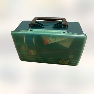 Vintage 12x8 Plano fishing tackle sewing kit box grandmas goodies thread ect